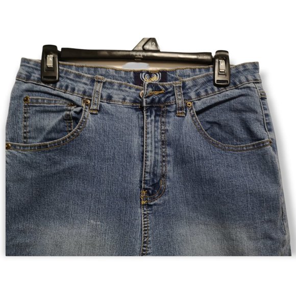 Angels Stretchy Women Sequins Fold Hem Jeans 14 - Picture 5 of 10